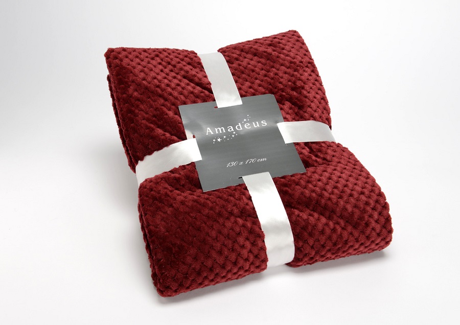 Descanso Plaid Bloomie Bordeaux 260414