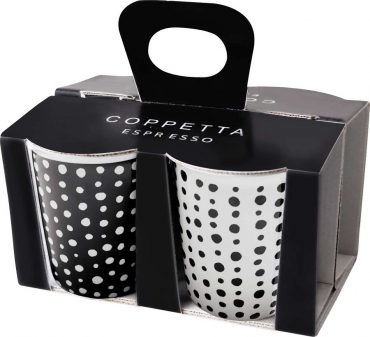 Coffret de 4 gobelets à café décorés “Copetta”