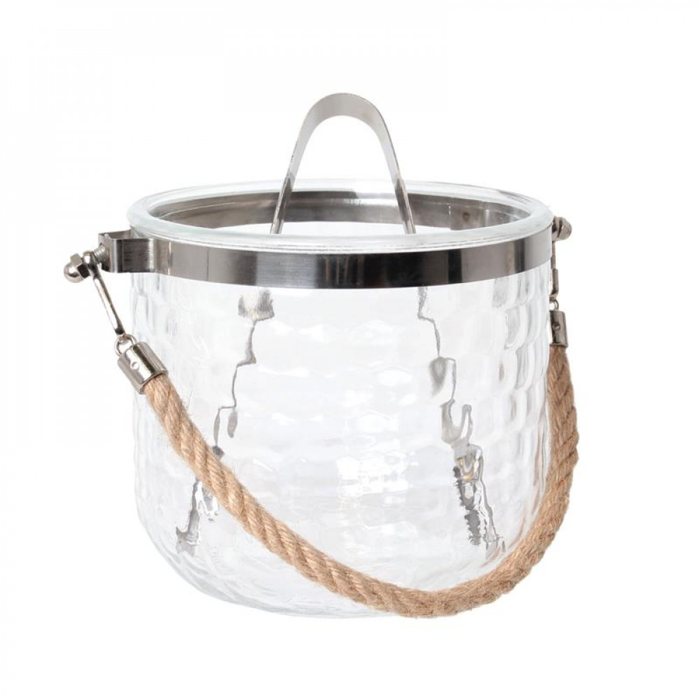 Seau à Glace En Métal Avec Couvercle Et Pince - Acier Inoxydable, 1,3 Litre - Élégant Et Pratique